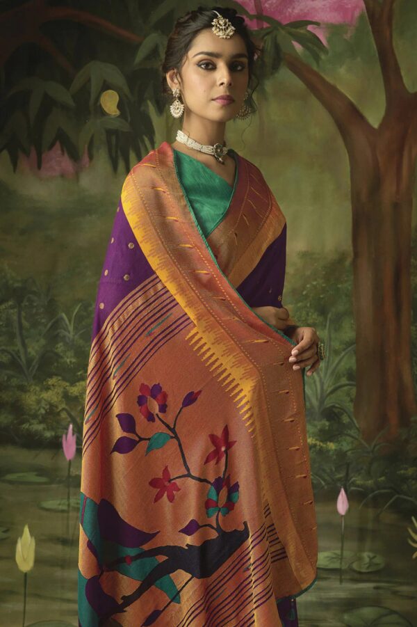 Soft Brasso Silk Saree - Image 3