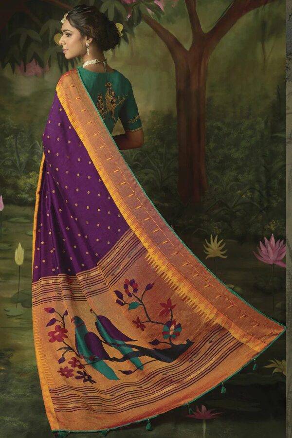 Soft Brasso Silk Saree - Image 2