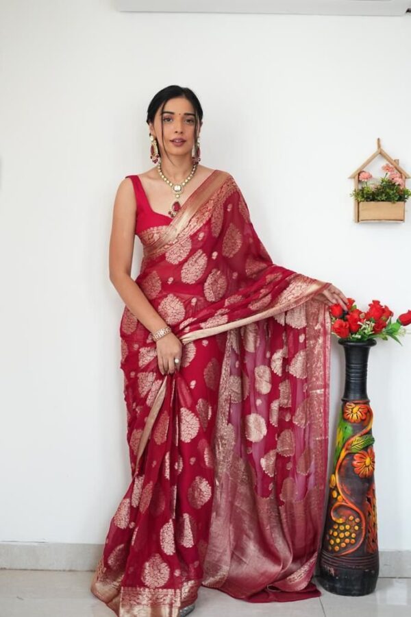 Soft Lilan Slab Ready To Wear Saree