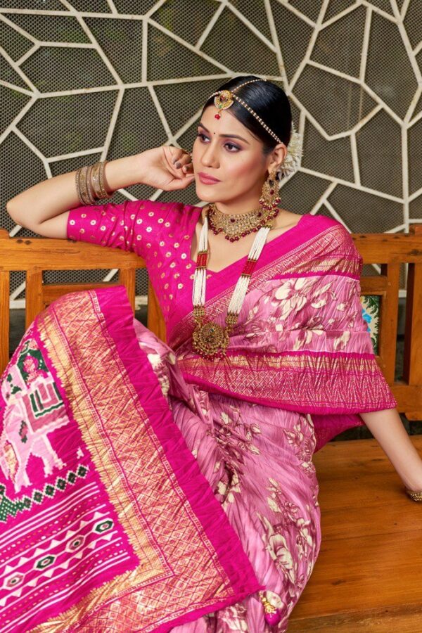 Foil Crush Patola Saree - Image 2
