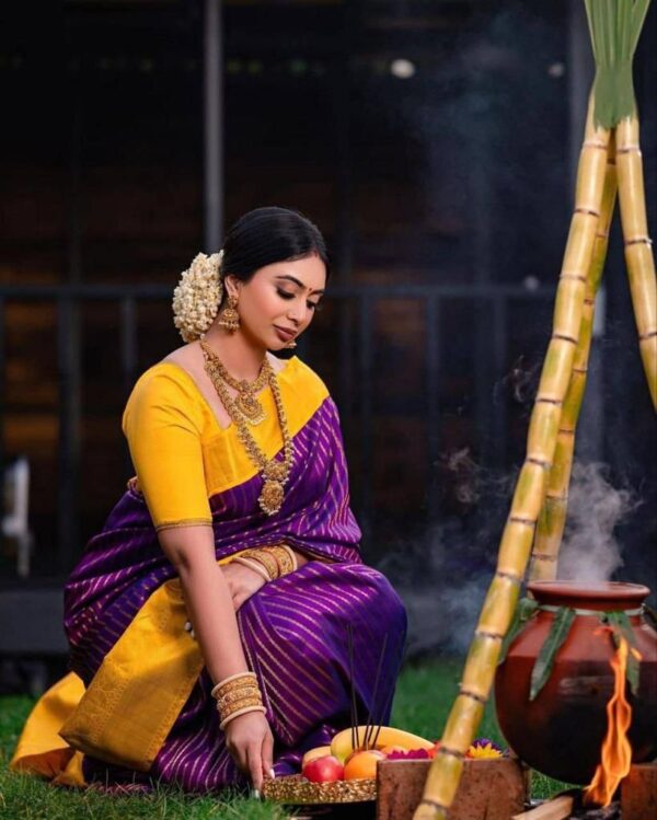 Banarasi Soft Silk Saree - Image 3