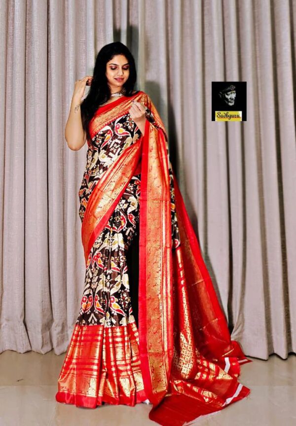 Foil Print Dola Silk Saree