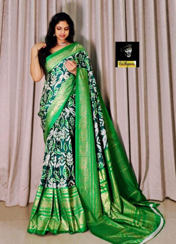 Foil Print Dola Silk Saree