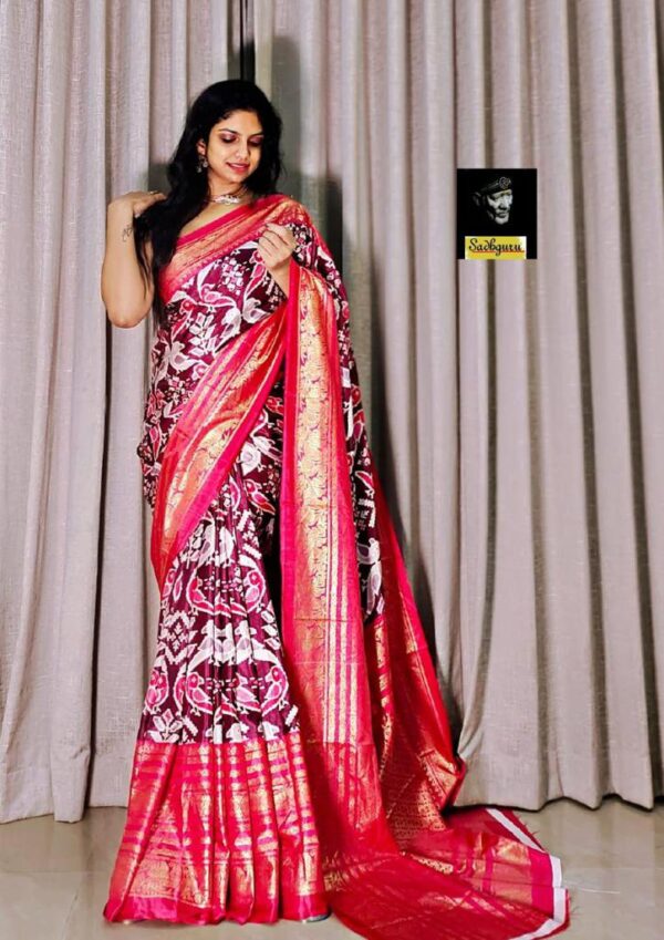 Foil Print Dola Silk Saree