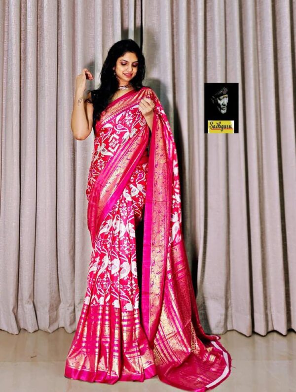 Foil Print Dola Silk Saree