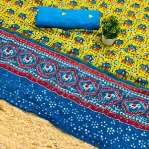 Kalmakari print saree