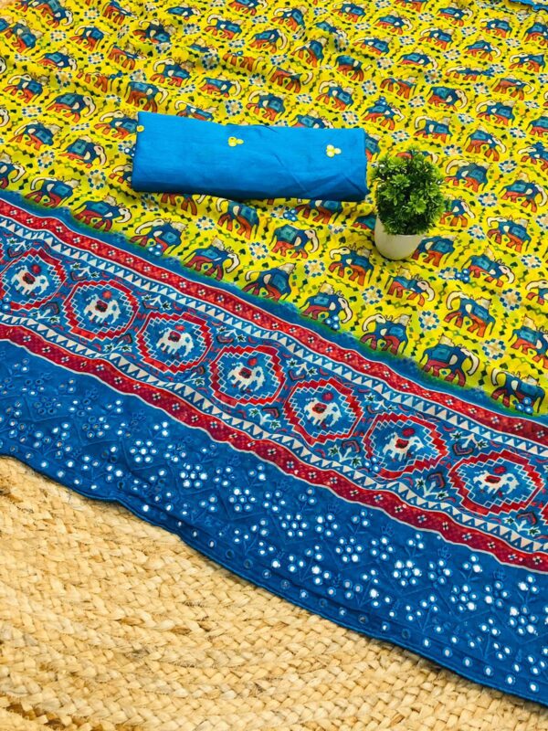 Kalmakari print saree