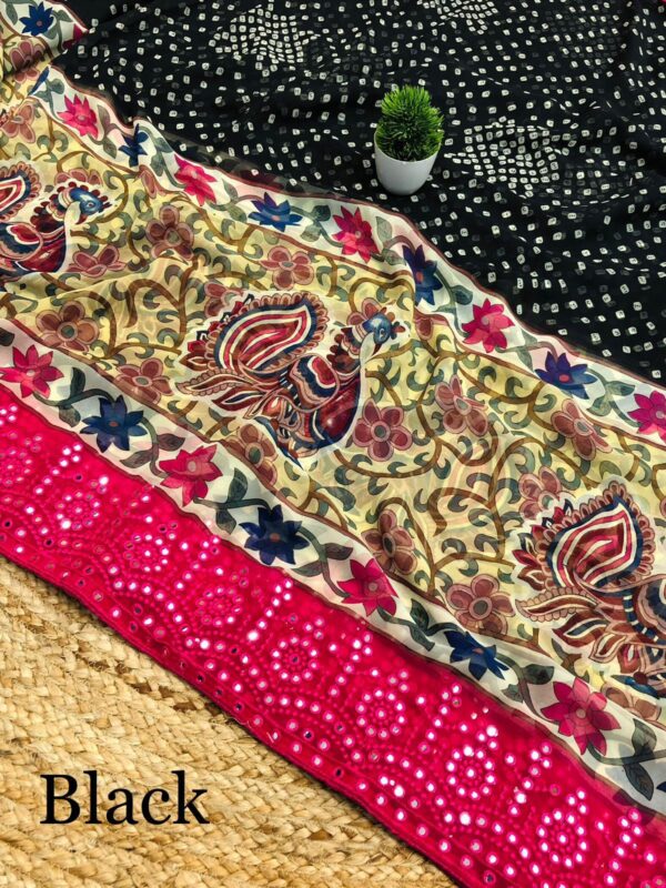 Kalmakari print saree