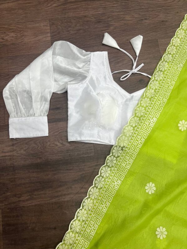 Stylish Organza Silk Saree - Image 2