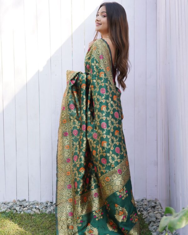 Soft lichi Silk Saree - Image 3