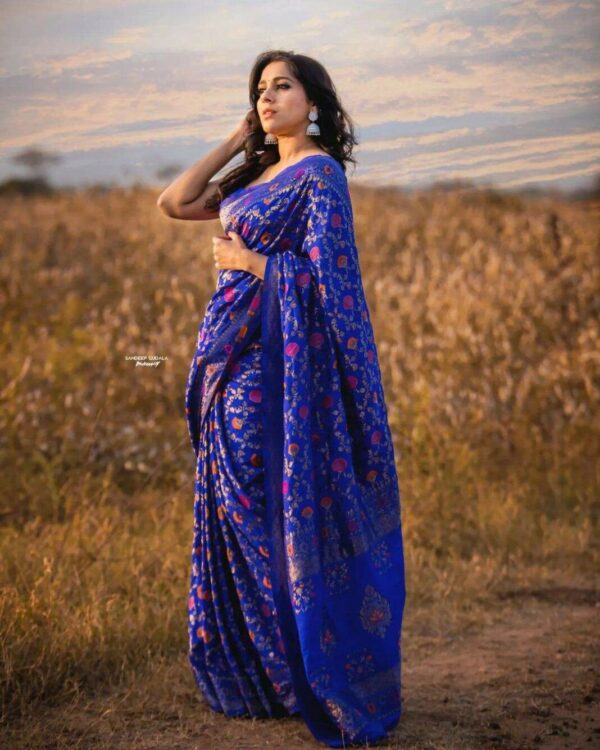 Soft lichi Silk Saree
