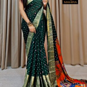 Beautiful Soft chiffon sarees with oll over multicolour design
