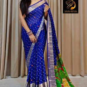 Beautiful Soft chiffon sarees with oll over multicolour design