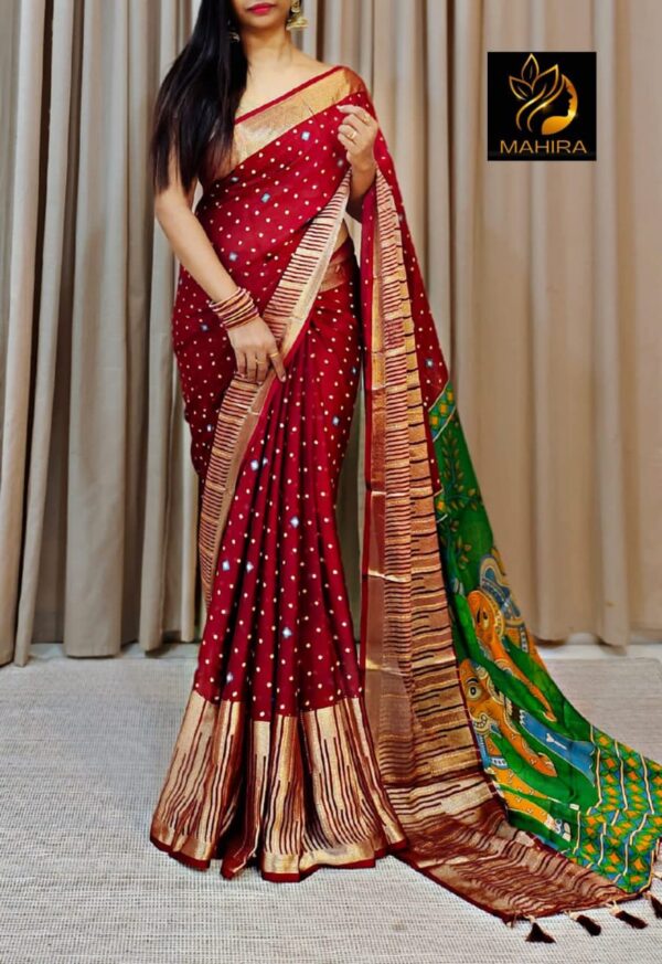 Beautiful Soft chiffon sarees with oll over multicolour design