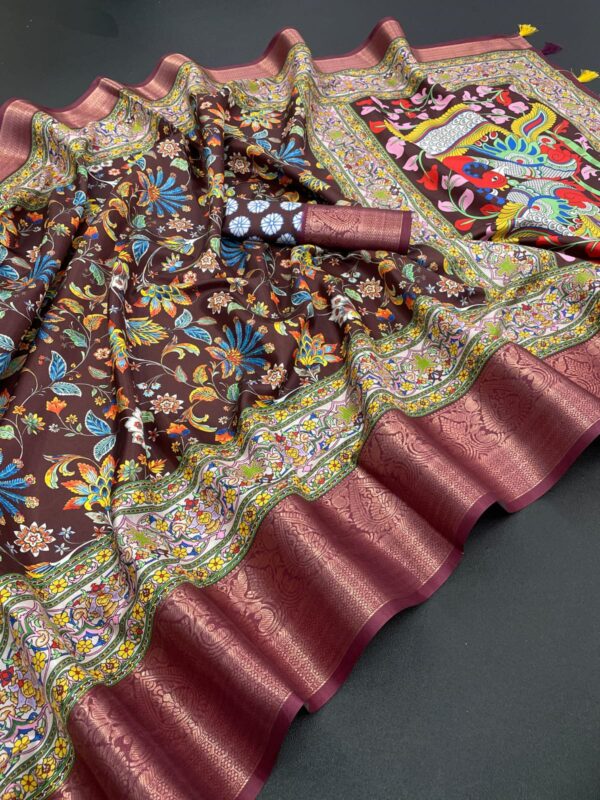 Beautiful Dola Silk Saree - Image 2