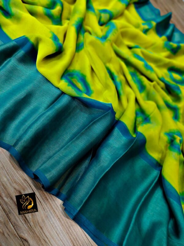 Imported Moss Chiffon Saree - Image 2