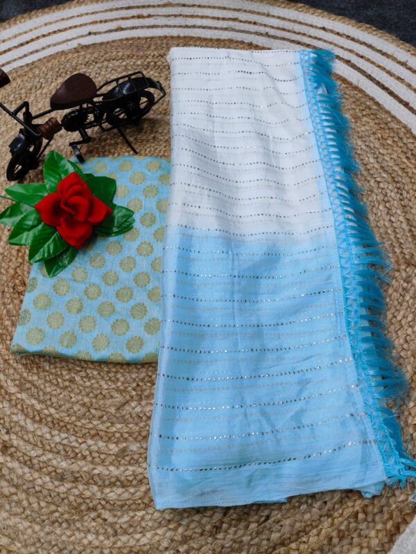 Nylon Chinon Silk Sarees - Image 2