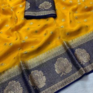 Pure Viscsose Georgette Saree