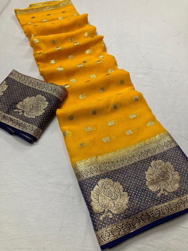 Pure Viscsose Georgette Saree - Image 2