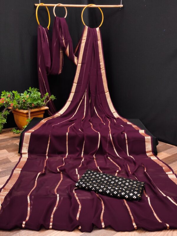 Weight less striped saree