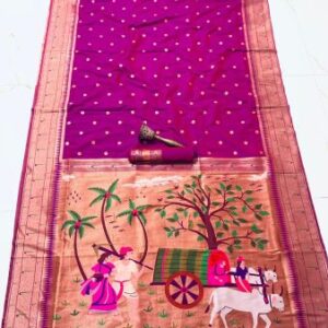Soft kanchipuram Silk Pethani Saree