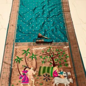 Soft kanchipuram Silk Pethani Saree