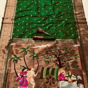 Soft kanchipuram Silk Pethani Saree