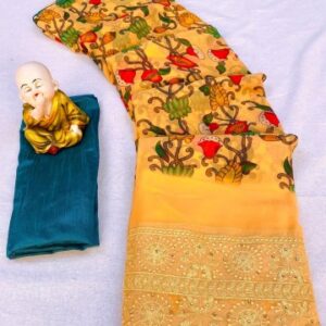 Beautiful Kalmakari Print Saree