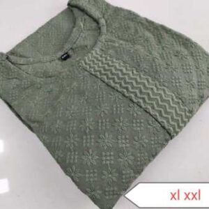 Soft cotton kurti with front & back work