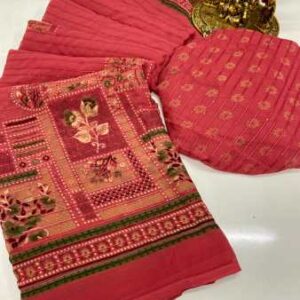 Soft Georgette sarees with Beautiful Crochet Work