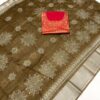 Soft cotton saree with zari weaving border - Image 2