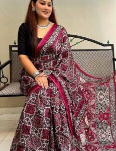 Patola Print Soft Muslin Silk sarees