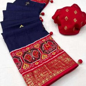 New soft paithani silk printed saree with foil print with paithani style printed pallu & border