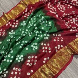 Orignal Hand Bandhej Saree