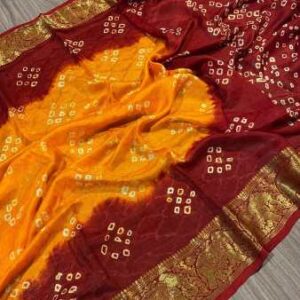 Orignal Hand Bandhej Saree