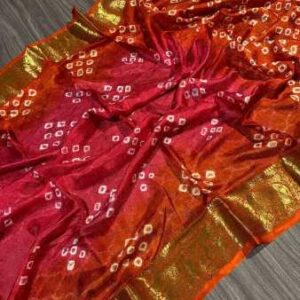 Orignal Hand Bandhej Saree
