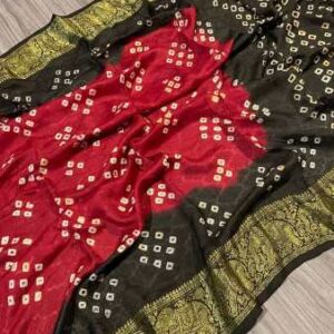 Orignal Hand Bandhej Saree