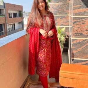 Pure Rayon Fabric Kurti With Pant & Dupatta
