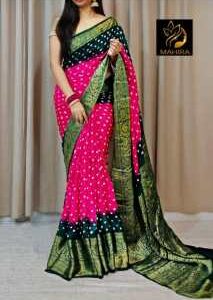New Kanjivaram Bandhani Saree