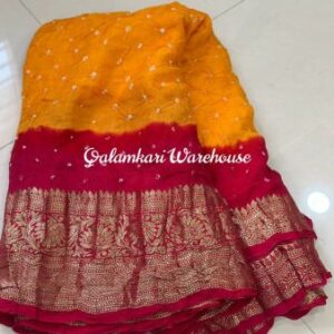 New Kanjivaram Bandhani Saree