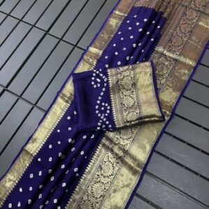 New Kanjivaram Bandhani Saree