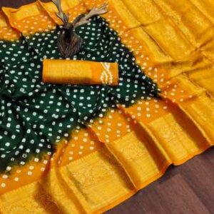 New Kanjivaram Bandhani Saree