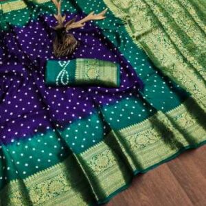 New Kanjivaram Bandhani Saree