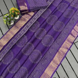 Soft Tusser Silk Zari Weaving Sarees