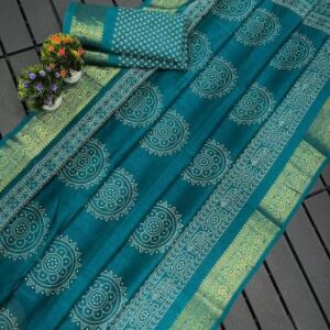 Soft Tusser Silk Zari Weaving Sarees
