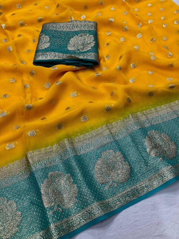 Pure Viscsose Georgette Saree
