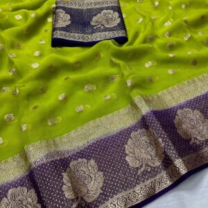 Pure Viscsose Georgette Saree