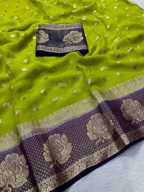 Pure Viscsose Georgette Saree
