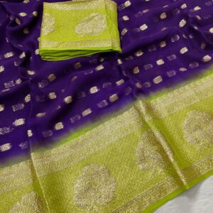 Pure Viscsose Georgette Saree