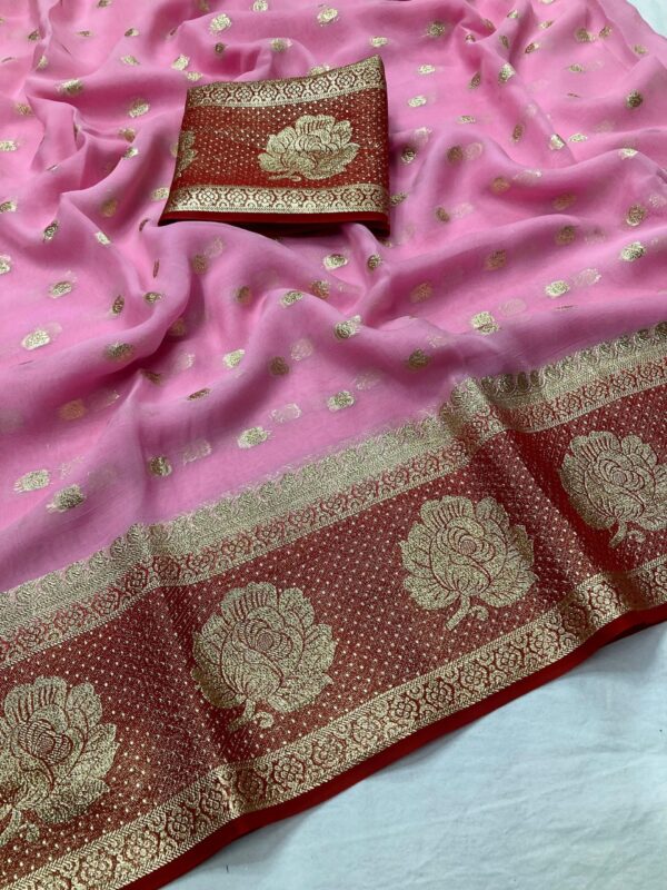 Pure Viscsose Georgette Saree